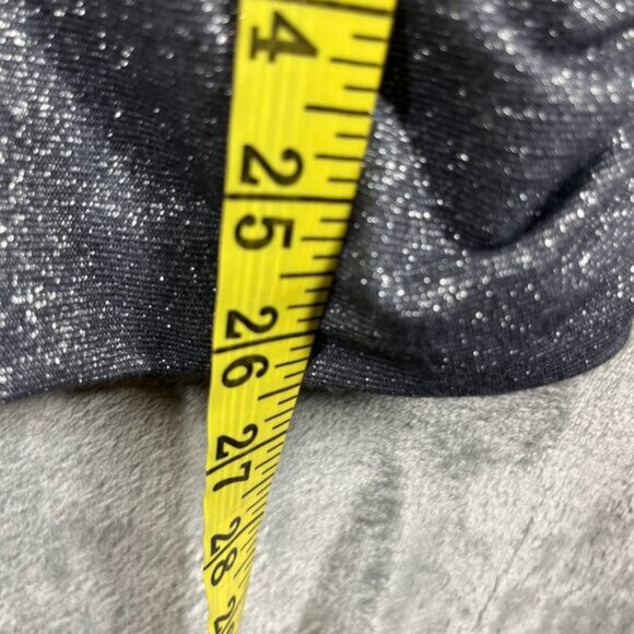 WHBM Wrap Top Womens Size Medium Gray Shimmer Faux Surplice Banded Waist - Picture 9 of 9